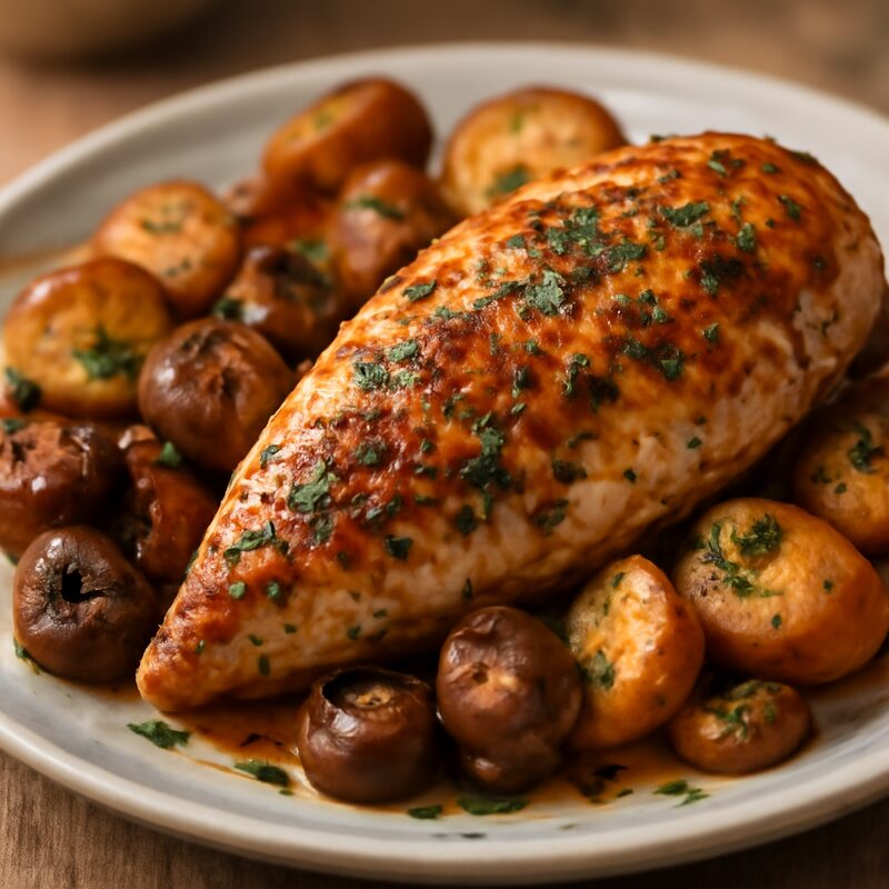 Pollo asado a las hierbas en la app SoChef en Android